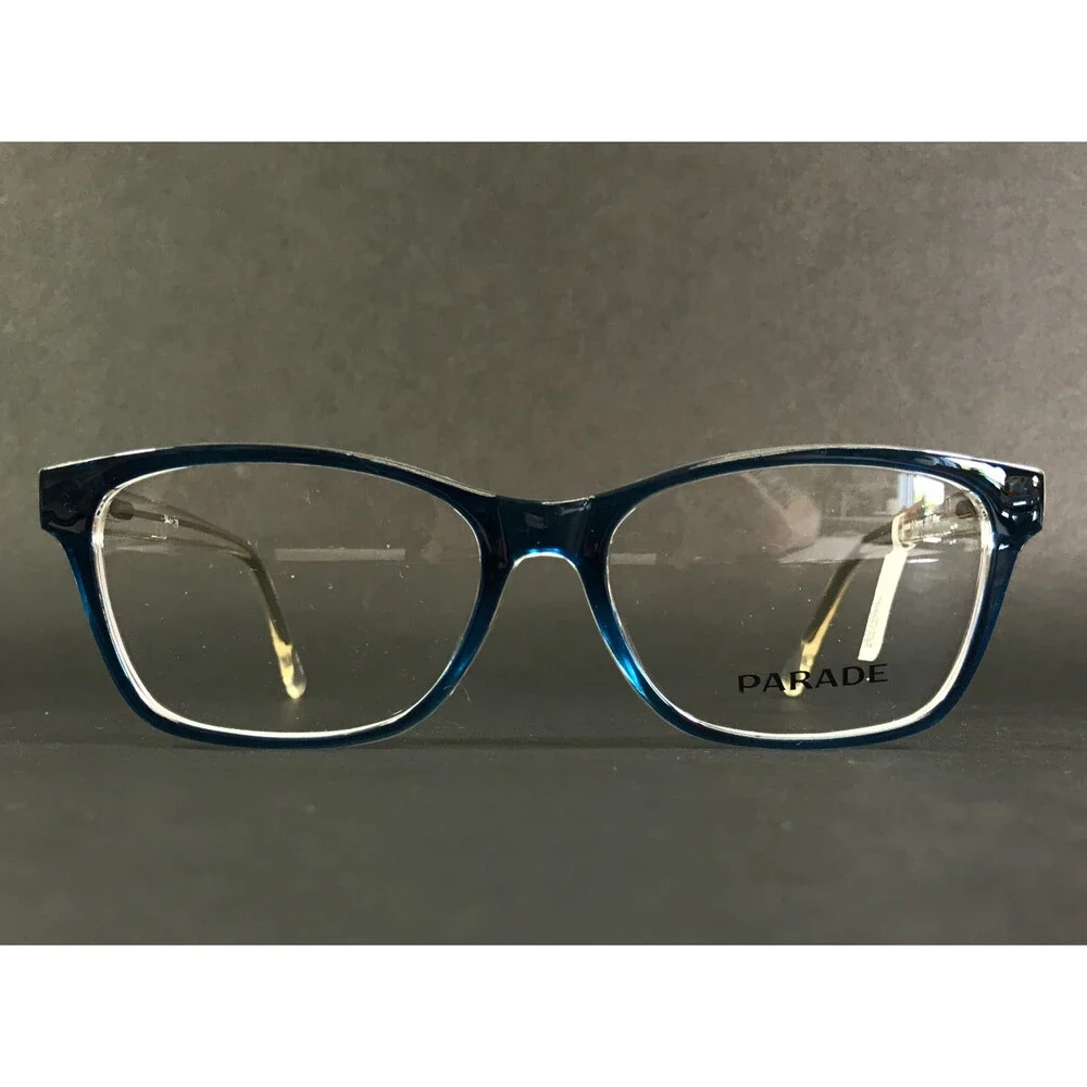 Parade Eyeglasses Frames Q-Series 1817 Blue Clear Cat Eye Full Rim 54-17-145